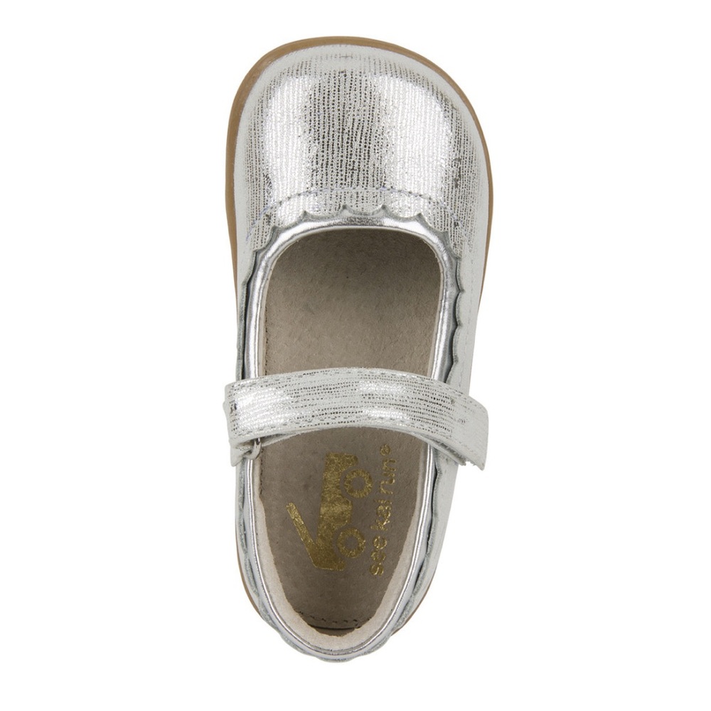 See Kai Run silver Mary janes for toddler